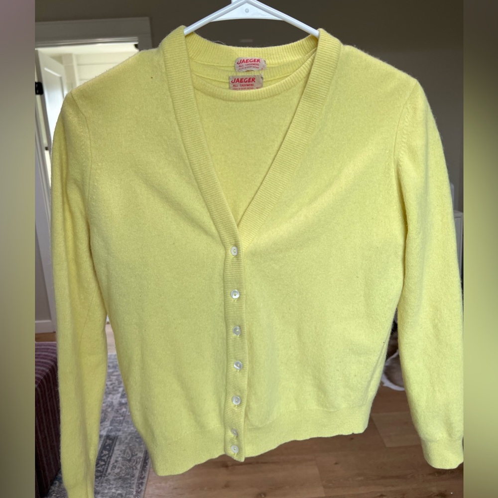 Vintage Jaeger Cashmere top with cardigan